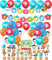 rosepartyh Geburtstag Deko Anime Luftballons Kuchen Topper Alles Gute zum Geburtstag Girlande Kindergeburtstag Tortendeko für Kinder Anime Thema Partydekorationen