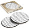 2 x Eco Boxed Cork Coasters - BW - Sheet Musical Note Vintage Music Drink Cup Mug Glass Table Mat #35776