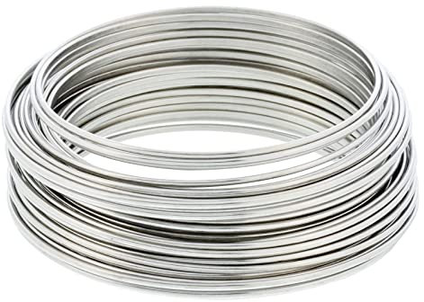 Filo in Acciaio Inox 304, per lavori manuali Fai da Te, Filo per sculture artistiche, Filo per la Realizzazione di Gioielli, Filo per la filatura di Bonsai, Filo per Giardinaggio, 1,6 mm, 5 m