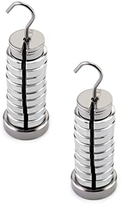 QWORK Schlitzgewichte Set, 2 Set mit 13 Gewichten mit Aufhänger und Etui, 250g pro Set