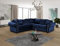 Huge Sale Corner Sofa & Couches - Scatter Back Cushions - Luxurious Large Blue Plush Fabric Corner Sofa - Modern Sofa Suite
