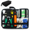 POPYS 9 Piezas + 1 Repuesto Cuchilla Comprobador Cable Red RJ45 - Kit Herramientas Electricista para Comprobar Red y Mantenimiento o Reparación. Bolsa transporte incluída. (9 + 1 (Pila no incluída))