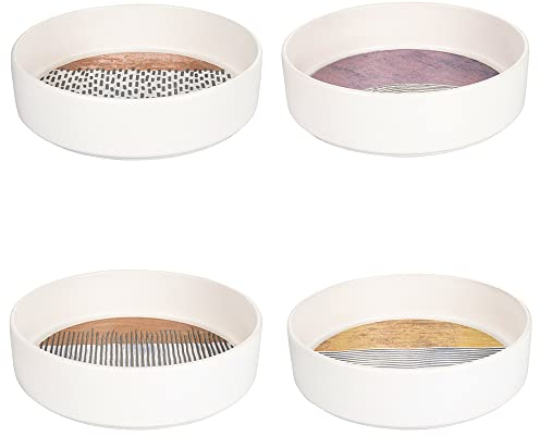 Villa d'Este Home Tivoli Set de 4 platos hondos de cerámica 20,5 cm, Switch