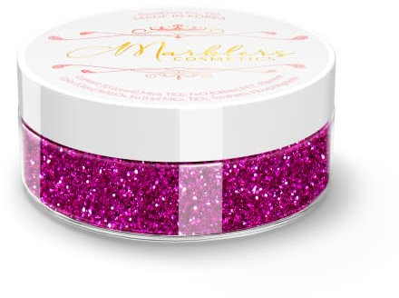 MARBLERS Cosmetic Grade Fine Twinkle Glitter [Hot Plum] 0.18oz (5g) | Non-Toxic | Vegan | Cruelty-Free | Eyeshadow, Nail Polish, Nail Art | Festival, Rave & Party Makeup | Body & Face