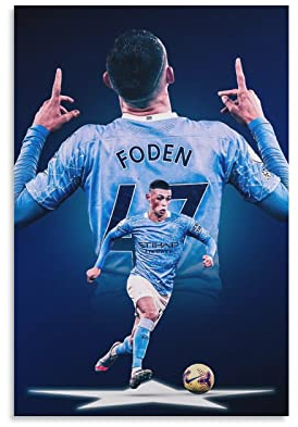 JIANJIE Phil Foden Fußball-Sport-Poster (2) Leinwand-Kunstdrucke, Poster, Foto, Bild, Malerei, Poster, Raumdekoration, 40 x 60 cm