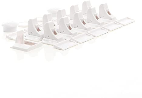 Toboli 10x Magnetische Kindersicherung für Schrank und Schublade, Magnetschloss babysicher, unsichtbares Schrankschloss für Kinder und Haustiere