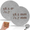 Puck Screen 58mm, Puck Screen 58.5 Puck Sieb Mellbree 2 Stück Gesinterte Kaffeefilter für Espresso Coffee Siebträger Zubehör 1.7mm Dicke 150μm Edelstahl 316 Wiederverwendbar Rostfrei
