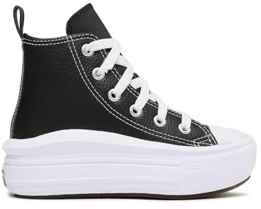 Converse Chuck Taylor All Star Move Platform Leather, Sneaker, Black White, 38.5 EU