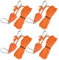 4pcs Reflective Tent Guy Ropes, 4mm Tent Camping Cord with Pulley, Heavy Duty Guide Rope with Aluminum Adjuster, Tent Guy Ropes Lines for Awning Outdoor Camping Gazebo Hiking Picnics (Orange)