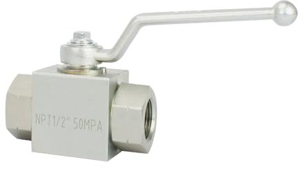 sliyxtwio Hydraulischer Kugelhahn, NPT 1/2 Zoll, 2-Wege-7250 PSI Hochdruck-Kugelhahn, robustes Absperrventil