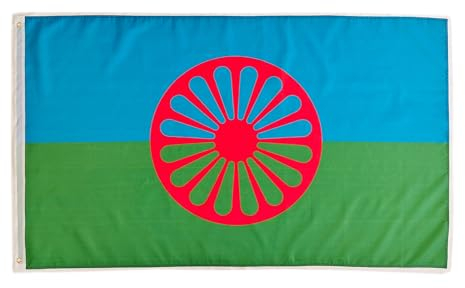 Drapeau gitan, drapeau gypsy 150 x 90 cm, drapeau romani, drapeau des gitans
