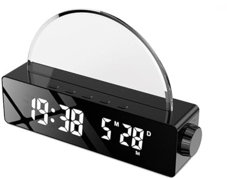 HiCOZZIE Lampe de Lever de Soleil, Réveil, Lumière de Réveil, Simulateur D'Aube, Lampe Solaire de Chevet, Lumières Changeantes de Couleur pour Chambre à Coucher, Noir, Facile à Utiliser