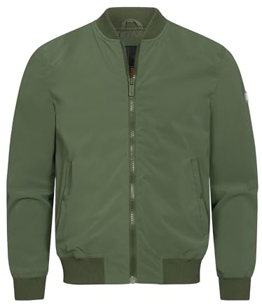 Indicode Herren INIgnam Jacke mit Stehkragen & Reißverschluss | Übergangsjacke für Männer Army, XXL