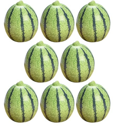 MAGICLULU 8pezzi Miniature Watermelons Artificial Fruits Props Realistic Simulation Fruit for Dollhouse Photography and Home Decor
