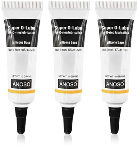 Lot de 3 graisses en silicone transparent pour joints toriques - Pour robinets, machines et valves de plomberie - Empêche l'adhérence des valves et des joints toriques (30 g)