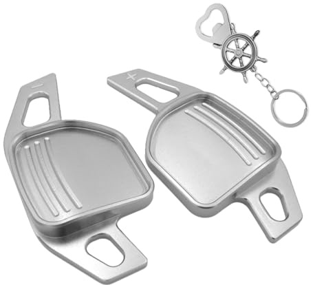 Ysbxitu Auto-Lenkrad-Paddel-Schaltverlängerung Verlängerung Schaltwippen passt für Audi A1 A7 A3 A4 A5 A6 A8 RS4 RS5 RS6 Q5 R8 Q7 TT TTS 2012-2016,Aluminiumlegierung Paddel Shifter Zubehör-Silber
