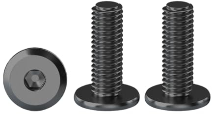 Drenky Hexagonal De Cabeza Plana, 20 Piezas Tornillos De Conexión Para Muebles M5 X 16 mm Tornillos Negro Acero Inoxidable A2 V2A Tornillos De Cabeza Hueca, Rosca Completa