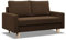 Mebligo - Sofa mit Schlaffunktion und Bettkasten Blank, 2 Sitzer Sofa 152 cm Breit, Schlafsofa, Ausziehbares Couch auf Holzfüßen, Schlafcouch - Braun