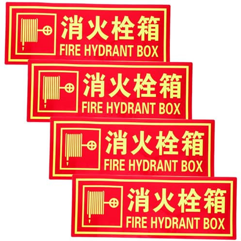 Gadpiparty 4stücke Nachleuchtende Feuerwehr-signale Selbstklebende Brandmelder-aufkleber Für Büro Restaurant Und Industrie Sicherheitskennzeichnung Für Feuerlöscher