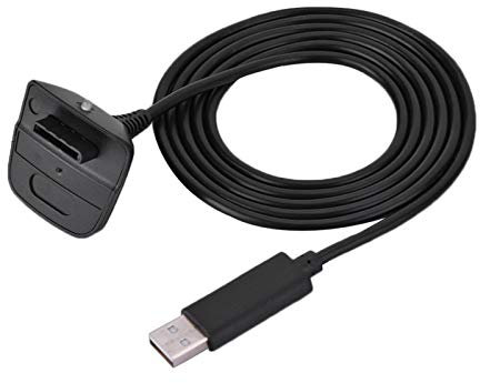 Câble de Chargement Rapide pour Contrôleur USB 360, Cordon pour Jeux (Noir)
