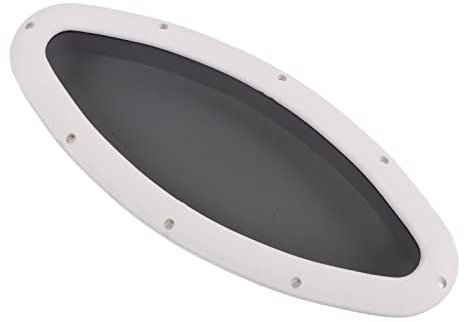 Elliptical Porthole Window, Marine Porthole Window Oval Porthole 465x200mm ABS Tempered Glass for Yacht Boat Cabin Storeroom Conference Room