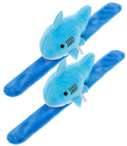 Gogogmee Plush 2 Stück Hai Slap Armbänder Üsch Slap Bands Kinder Stofftier Armbänder Weiche Üschspielzeuge Für Kinder Lustige Und Bunte Armbänder Für Spiel Und Spaß
