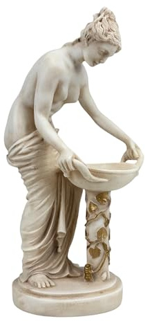 Hestia Vesta Göttin des Hauses Familie Architektur Statue Skulptur Graue Patina