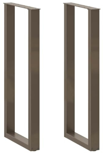 vidaXL Bartischbeine U-Form 2 STK. Naturstahl 50x(110-111) cm Stahl