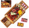hecef Set de Plateau à fromages en Bois, Planche apéro avec Couteaux, fourchettes à Dessert, 2 tiroir Coulissant & coupelles apéritives en Silicone Rose, Cadeau pour fête, Crémaillère et Noel