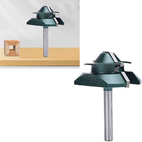 45 ° Lock Gehrer Router Bit, 45 Grad Lock Gehrer Router Bit für Handwerk, Fingergelenk 2 Zoll Schaftholz Mahlen Mahlen Tool