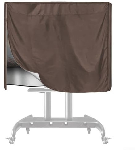Funda para soporte de TV móvil, protector impermeable para carrito de televisión, tela Oxford 210D, protección contra el polvo con correas ajustables para televisores de 45 a 60 pulgadas (café)