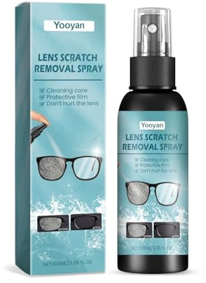 Brille Kratzer Entferner für Brillen, Lens Scratch Removal Spray, Brille Reiniger Spray, Brillengläser Spray zum Entfernen von Kratzern 100ML