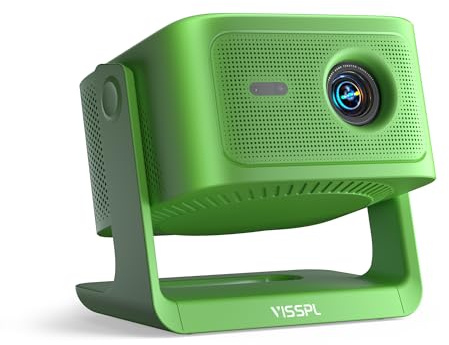 [Ultra-Thin & NetfIix Officially] Smart Mini Projector 4K, VISSPL Auto Focus & Keystone WiFi 6 & Bluetooth 30000 Lumen 1080P Full HD Portable Projector for Bedroom/Outdoor/Phone/iOS/Android(Red)