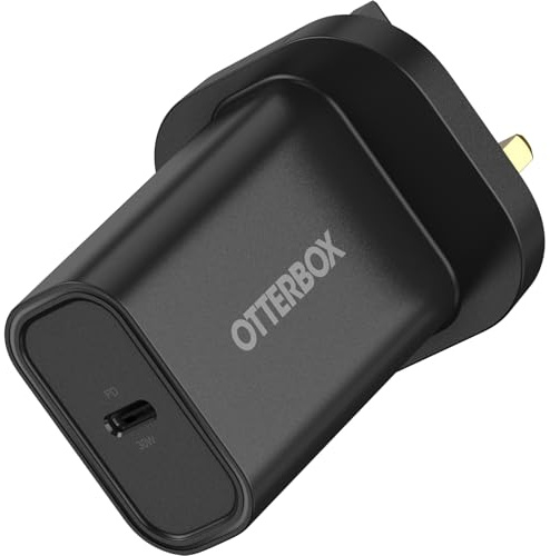 OtterBox Standard UK 30W USB-C PD-Ladegerät und 1 m USB-C-Kabel, Schwarz | Schnelllade-Bundle für Smartphone und Tablet