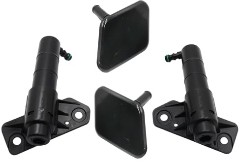 Callume Scheinwerfer Waschdüse Links Rechts Mit Abdeckkappen Kompatibel Mit Kia Sportage 2011–2016 Scheinwerferreinigungsdüse Ersatzteile 98675-3U000 98675-3U001 98670-3U000 98680-3U000