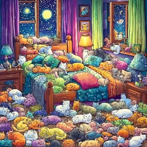 Puzzle 1000 Teile Schwer Spielzeug Lernspiel Impossible Herausforderungsspielzeug für Erwachsene und Kinder ab 12 Jahren 38x52/1000pcs