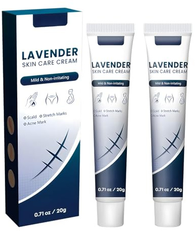 2PC Gel Cicatrice Crème Cicatrice, Skin Therapy Cream, pour Corps, Visage, Vergetures, Chéloïdes etc, Hydrate et Nourrit, Absorption Rapide, Convient à Tous les Types de Peau