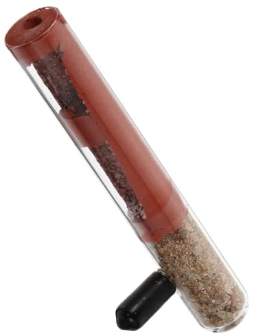 OHPHCALL Nid de Fourmis Tube en Verre Sections Doubles Bambou 15X100Mm, Habitat pour Élevage et Alimentation Terrarium Intérieur