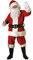 Weihnachtsmann Santa Claus Deluxe Samt Kostüm Set, 7-teilig: Jacke, Hose, Bart, Perücke, Mütze, Galoschen, Gürtel