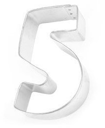 Number 5 cookie cutter