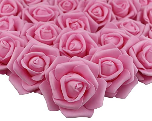 Lightingsky Jabón en forma de rosa, en 3D, sin tallo, tacto real, 7 cm, para decoración de bodas, fiestas u hogar