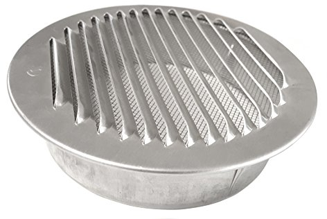 Wetterschutzgitter 100 125 150 160 mm Lüftungsgitter aus Aluminium mit Fliegengitter