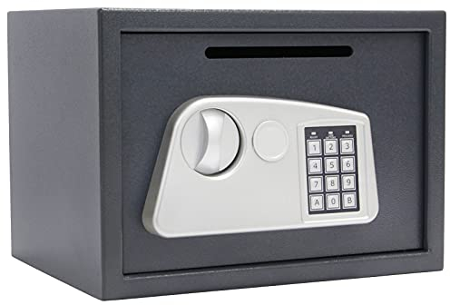 Profirst Möbeltresor Kasos 1 Stahl Einwurftresor Elektronikschloss Notöffnung möglich Einwurfschlitz inklusive Befestigungsmaterial