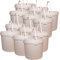 plasteo® 50 x 5 Liter Kunststoffeimer Behälter Kübel mit Schnappverschlussdeckel und Henkel | Lebensmittelechter Kunststoff | Stabil und Stapelbar | Fest Verschließbar | BPA Frei | Weiss
