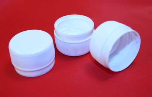 50 Pack 28mm White Plastic Bottle Caps