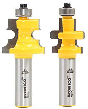 Yonico 15230 Flooring 2 Bit Tongue and Groove Flooring Router Bit Set 1/2-Inch Shank