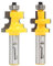 Yonico 15230 Flooring 2 Bit Tongue and Groove Flooring Router Bit Set 1/2-Inch Shank
