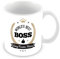 World's Best Boss Personalised Mug Gift - Customise Cup with Name - Gold