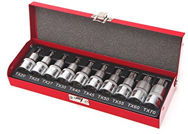 HBM 10-teiliger professioneller 1/2 TORX-Steckschlüsselsatz