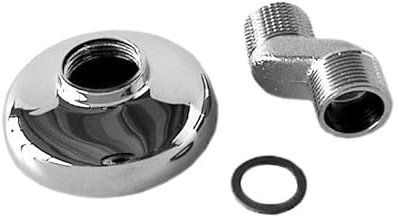 BAGNOCLIC Raccord excentré Laiton M 1/2” à M 3/4” déport 56 mm avec Rosace décorative, Installation Facile et Durable